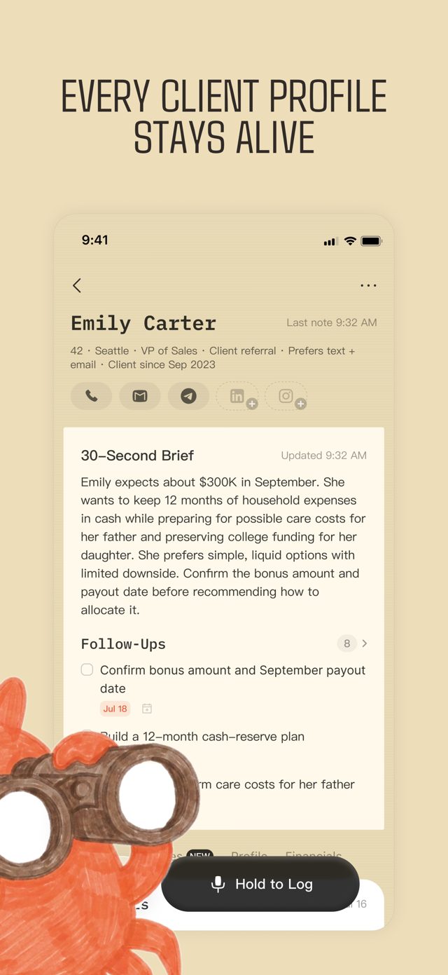 Slide 4: Every client profile stays alive