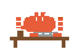 Pixel Alter on a bench
